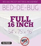 Bed Bug Mattress or Box Spring Encasement Full XD Size 54 X 75 X 16 Bed Bug Cover