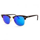 Ray-Ban RB3016 1145/17 51 Azul Espelhado Clubmaster Médio - Óculos de Sol