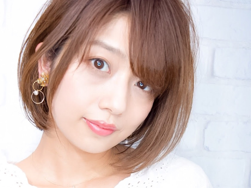 今年流行大人かわいい前下がり小顔ショートボブ ヘアスタイル 美容院 美容室 モリオフロムロンドン 原宿本店 大宮 池袋 成増