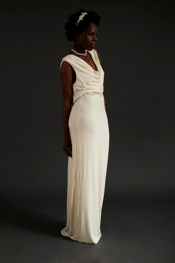 Sustainable Draped Cowl Back Evening dress Sewing Sustainable Draped Cowl Back Evening dress Sewing