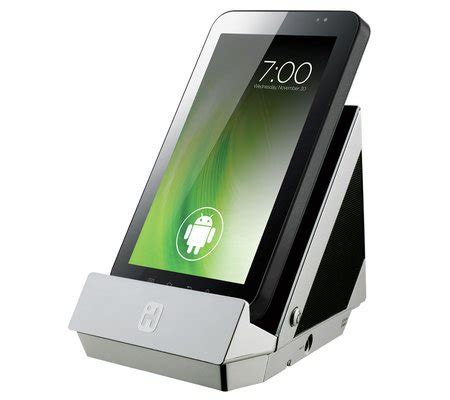 Featuring an ambient light for gentle room illumination and a . Android docking station from iHome