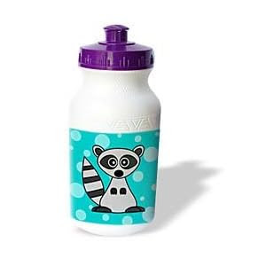 Janna Salak Designs Woodland Creatures - Cute Cartoon Raccoon - Water Bottles