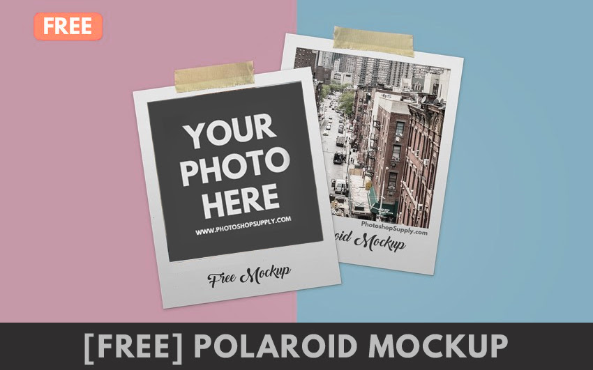 Download Free Polaroid Mockup Psd Templates Psddude