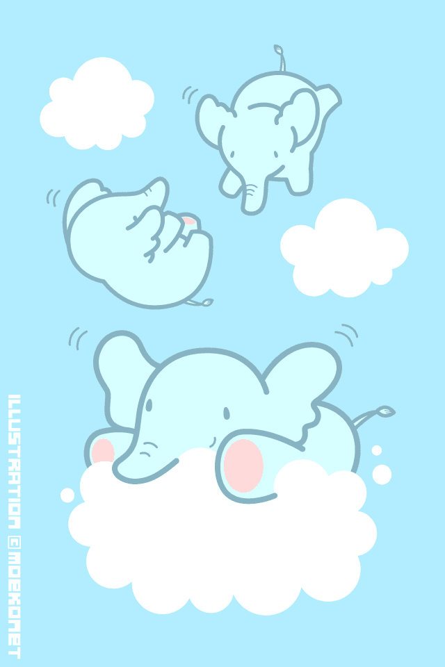 動物イラストno 128 ゾウは耳をパタパタして体温を下げてるらしい イラスト制作moekonet