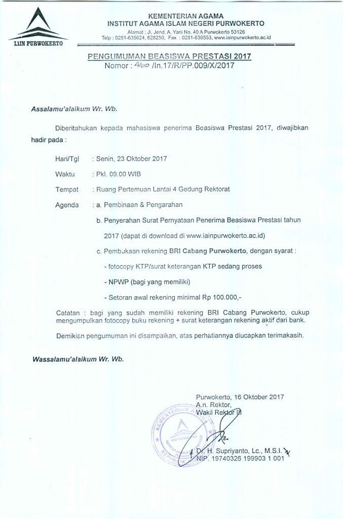 Surat Keterangan Rekening Bank  mmatsi