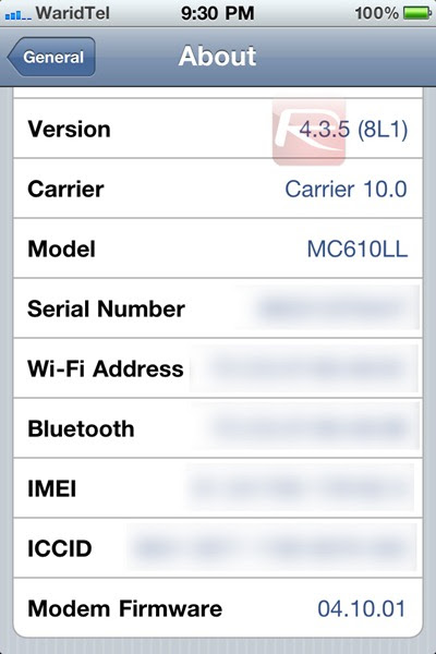 Unlock iOS 4.3.5