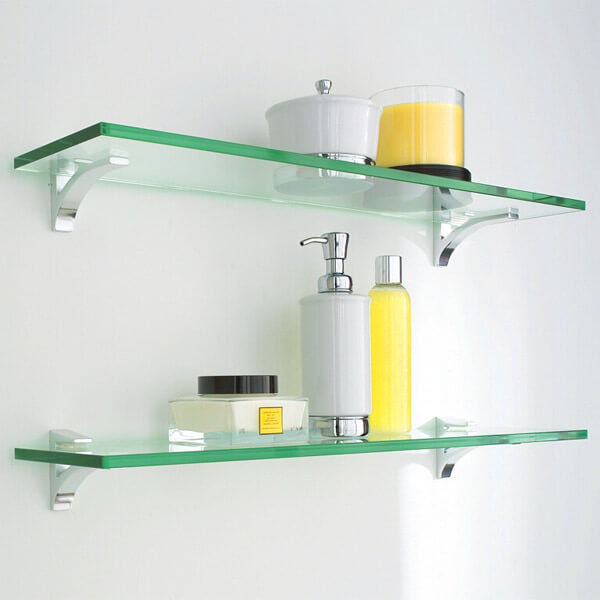 These glass shelves and brackets look like they are nice quality, 
