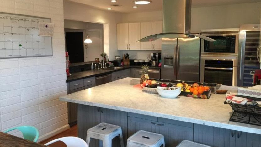 Cat Cora's ranch house has a true "chef's kitchen."