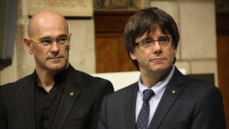 Raül Romeva i Carles Puigdemont (ACN)