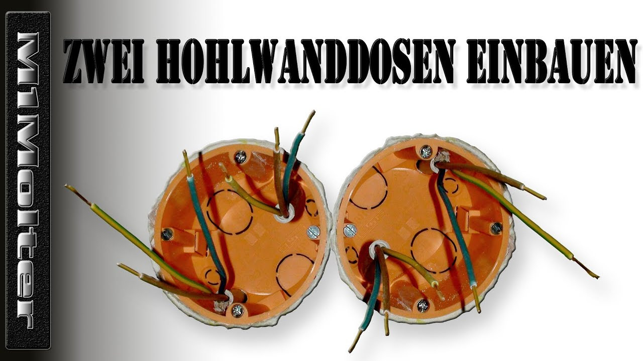 Zwei Hohlwanddosen einbauen (Hohlwanddose Montage ...