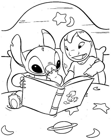 Lilo and stitch on the beach. lilo and stitch coloring pages to download and print for free