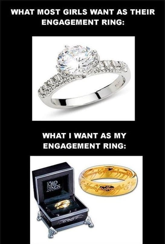  the root of nuptials This postal service is sponsored past times DanforthDiamond  providing discount engag Wedding Ring Meme