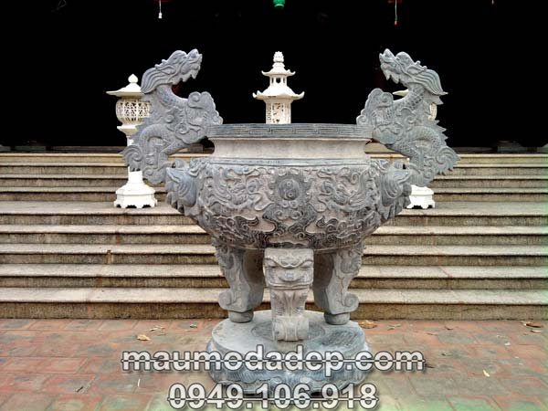 đỉnh hương hóa vàng, lư hương tai mây