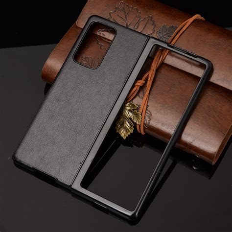 samsung galaxy  fold  case premium pu leather case hard