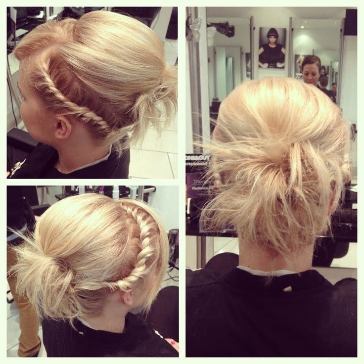 updo hairstyles for short hair with fringe