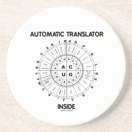 Automatic Translator Inside (RNA Codon Wheel) Drink Coasters