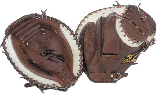 Mizuno Franchise GXC93 Catcher's Mitt, Coffee/Silver, 33.50-Inch, Left Handed Throw