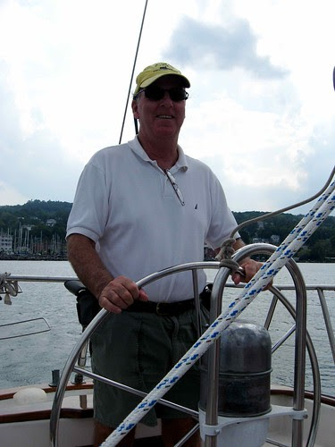 Captain at the wheel