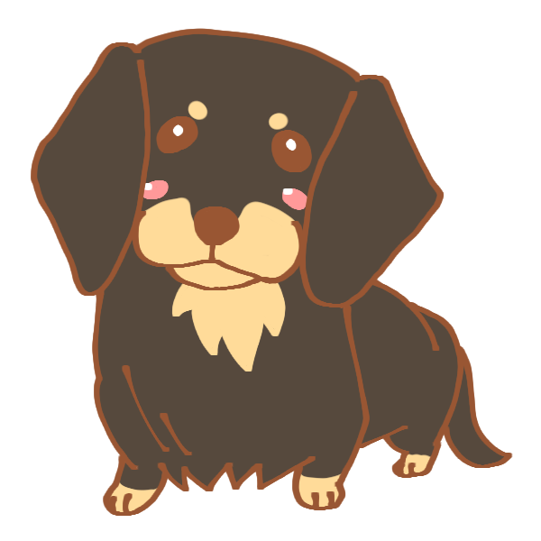 ダックスフンドのイラスト かわいいフリー素材が無料のイラストレイン