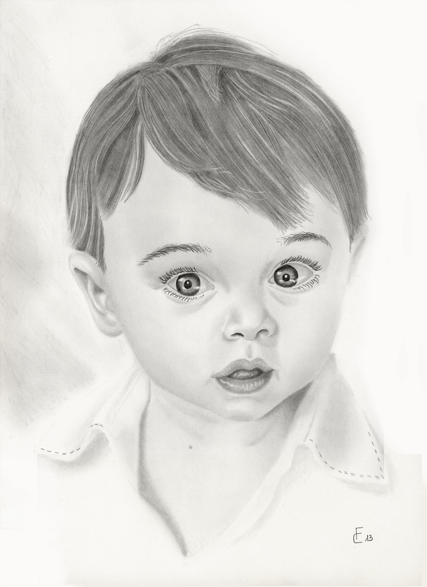 Molto Ritratti a matita di bambini e disegni che arrivano al cuore JS08