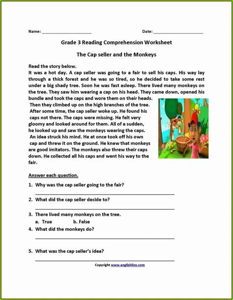  printable reading comprehension year 3 worksheet resume examples