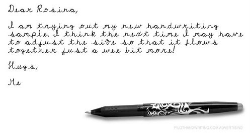 handwritten e-letter