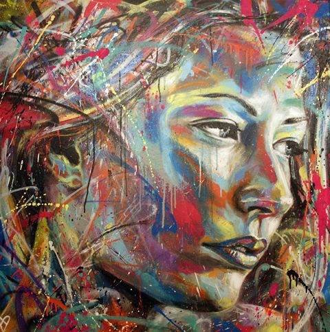 vibrant female portraits street art 