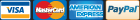 Visa, Mastercard, Paypal, American Express