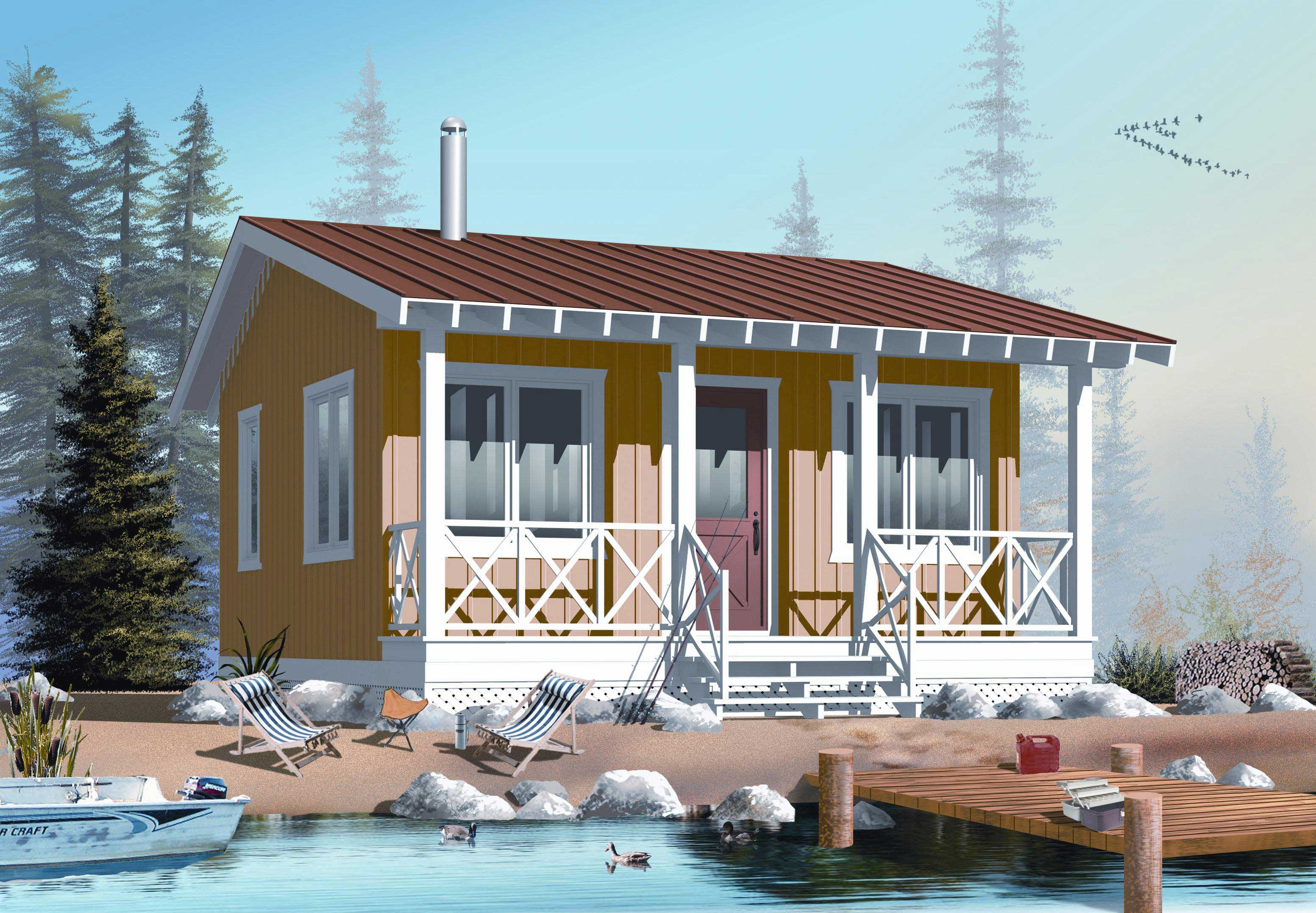  Small  House  Plan  Tiny  Home  1 Bedrm 1 Bath 400 Sq Ft 
