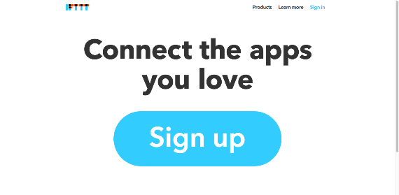 ifttt-homepage-screenshot