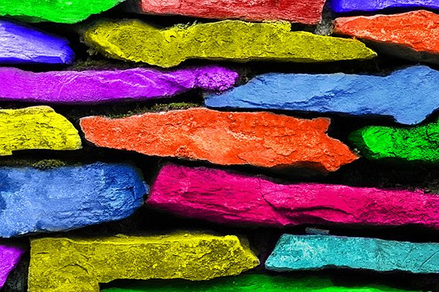 Colored Stone Wall [enlarge]
