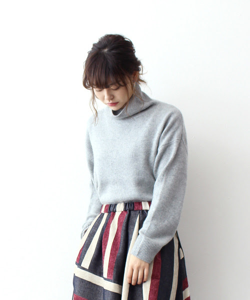 Rose Cashmere トップス セール High Sugar High Neck Cashmere Pull カシミヤハイネックニット ニット セーター Dresslave ドレスレイブ のファッション