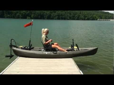 BassYaks Kayak Trolling Motor on NuCanoe Frontier 12 - YouTube