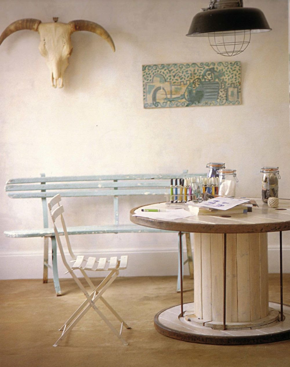 Wooden Cable Spool Table