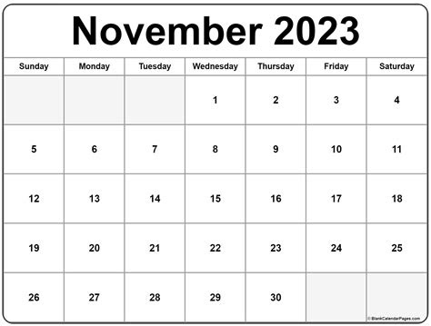  november month calendar