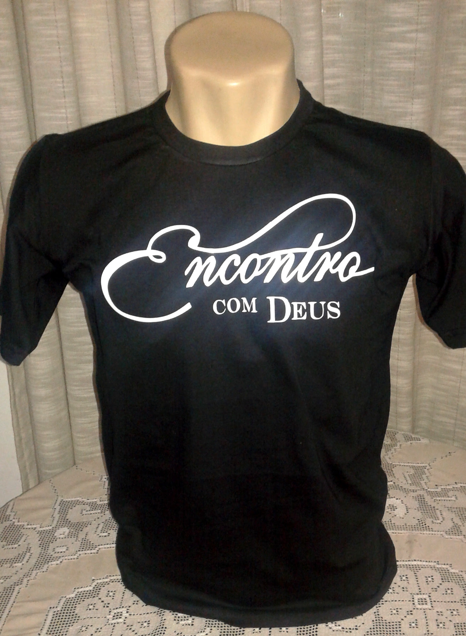Camiseta Encontro com Deus  Polly Brindes e Scrap  Elo7