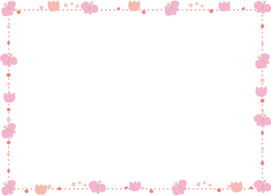 春のイラスト飾り枠 ライン無料イラスト素材