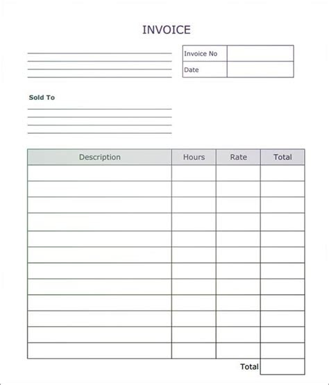  blank invoice template mt home arts