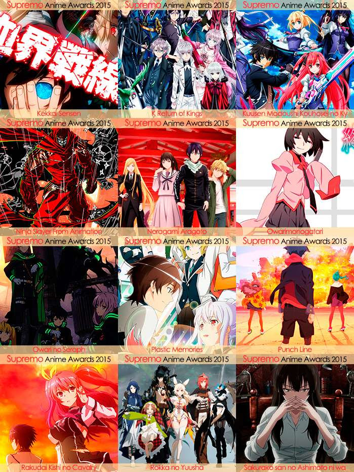 Eliminatorias Nominados a Mejor Anime de Drama 2015