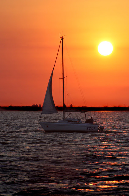 Atardecer en el Río de la Plata