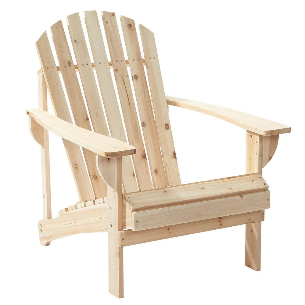 Unfinished Wood Patio Adirondack Chair-11061-1 - The Home 