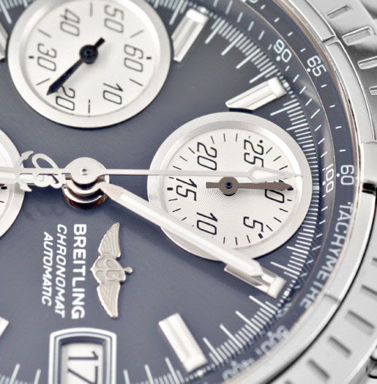 Originalfoto BREITLING CHRONOMAT UTC PILOT-BAND STAHL, TOPUHR NEUZ.!