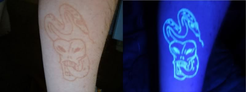 Download Glow-In-The-Dark Tattoos. JPG 328x418 Photo Image 115.49KB. dragon glow in the dark tattoo. Have you seen the black light inks?