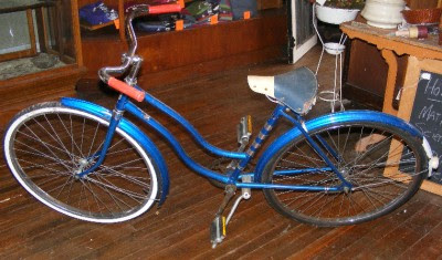 ... Old Hercules Blue  Chrome Bicycle Bike Made in Nottingham England