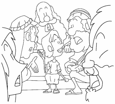 Boy Jesus In Temple Coloring Page