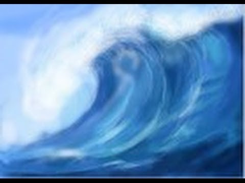 How to draw a Tsunami - YouTube
