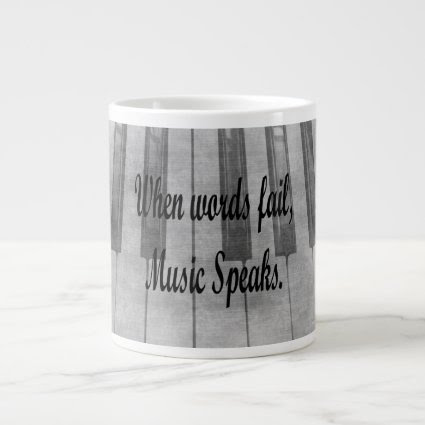 words fail piano music design jumbo mugs