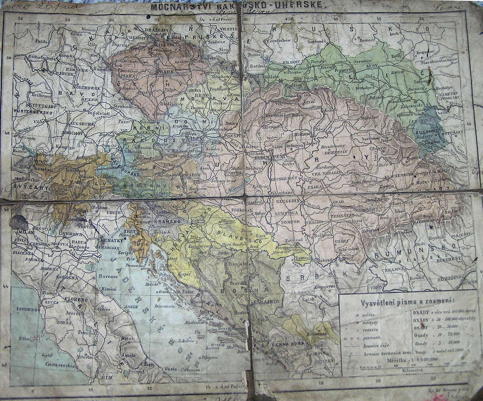 mapa rakouska uherska Mapa Rakouska   Uherska mapa rakouska uherska