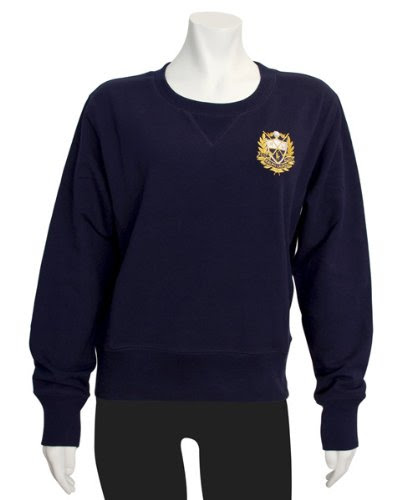 GOLF Ralph Lauren Womens Navy Crest Sweatshirt In Large
