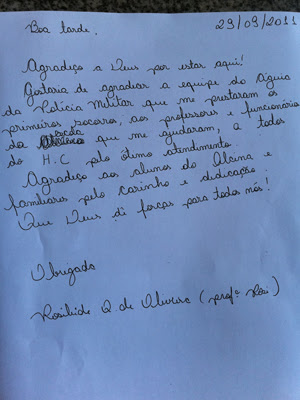 G1 - Professora baleada por aluno divulga carta de 